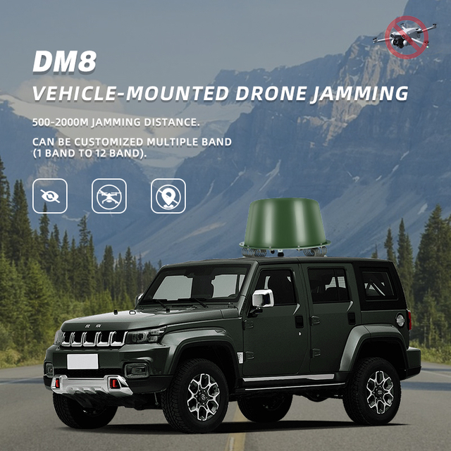 8 полоса 400W Drone Jammer Device High Power Anti FPV 2 км